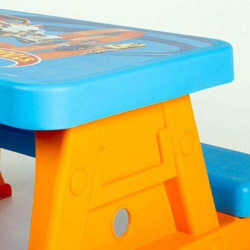 Sæt med børnebord og affaldsspand Hot Wheels Blå Orange Plastik 69 x 42 x 79 cm