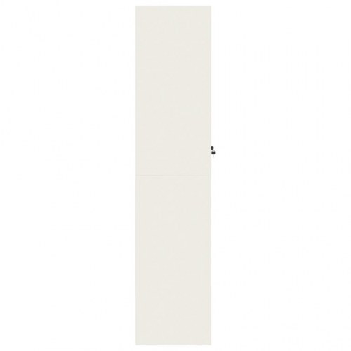 Arkivskab i stål - 90×40×180 cm, hvid, låsbart med justerbare hylder