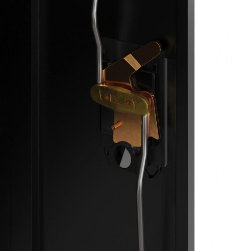 Arkivskab 90x40x90 cm stål sort