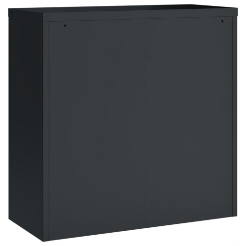 Arkivskab i stål 90 × 40 × 90 cm - antracitgrå, låsbart