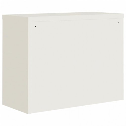 Arkivskab 90x40x70 cm stål hvid