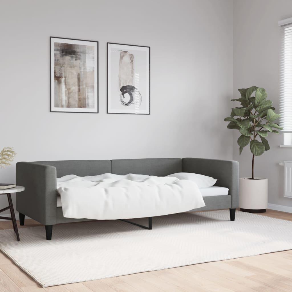 Daybed 90x190 cm stof mørkegrå