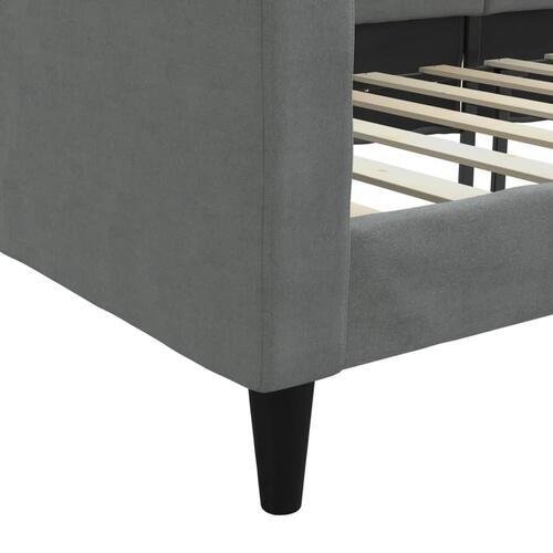 Daybed 100x200 cm stof mørkegrå