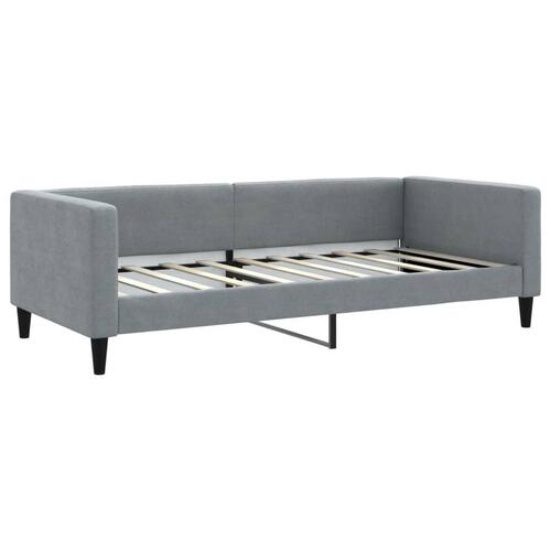 Daybed 90x190 cm stof lysegrå