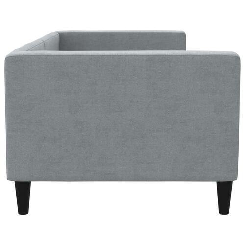 Daybed 90x190 cm stof lysegrå