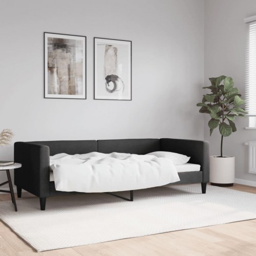 Daybed i stof 90 x 190 cm - sort