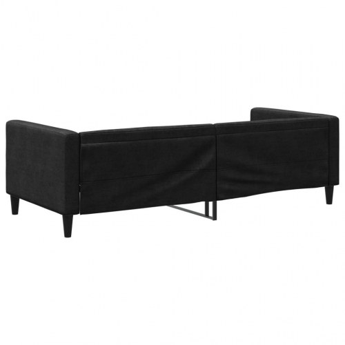 Daybed i stof 90 x 190 cm - sort