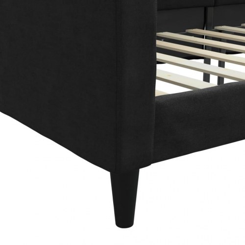 Daybed i stof 90 x 190 cm - sort