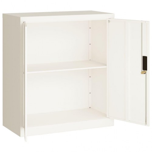 Arkivskab i stål 79 x 40 x 90 cm - hvid