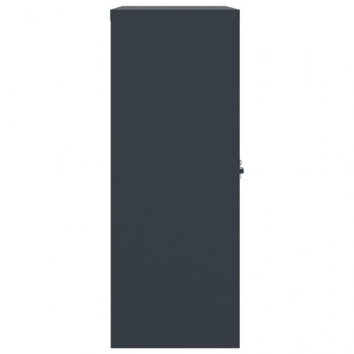 Arkivskab i stål 90×40×105 cm - antracitgrå, låsbart