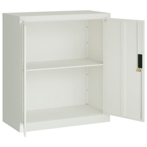 Arkivskab 79x40x90 cm stål lysegrå