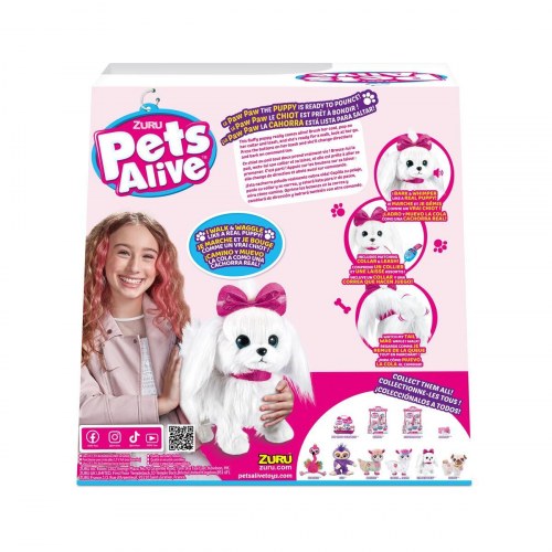 Pets Alive Interaktiv Hund - Lil Paw Paw Puppy, 30 × 18 × 30 cm