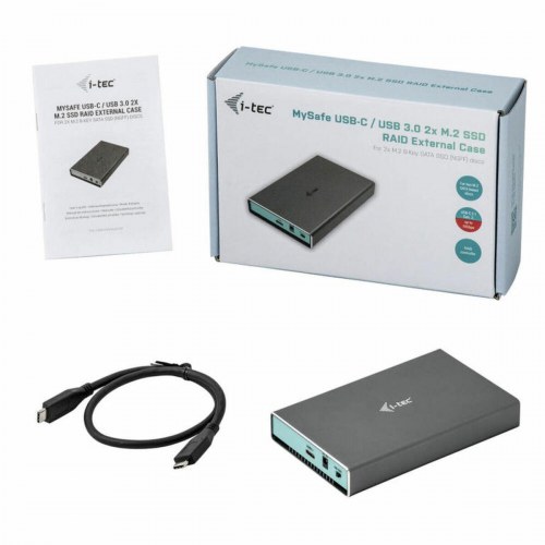 I-Tec CAMYSAFEDUALM2 harddisk-lomme til SSD (aluminium)