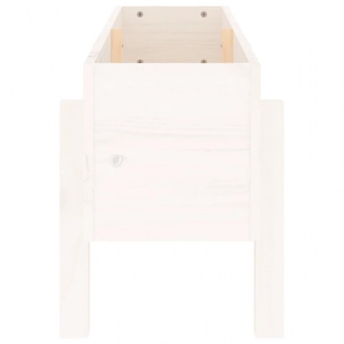 Højbed i massivt fyrretræ 101 x 30 x 38 cm - hvid