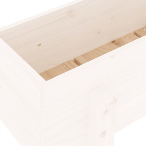 Højbed i massivt fyrretræ 101 x 30 x 38 cm - hvid