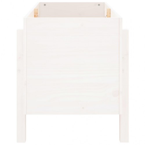 Højbed 101x50x57 cm massivt fyrretræ hvid