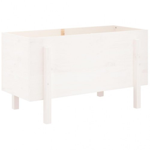 Højbed 101x50x57 cm massivt fyrretræ hvid
