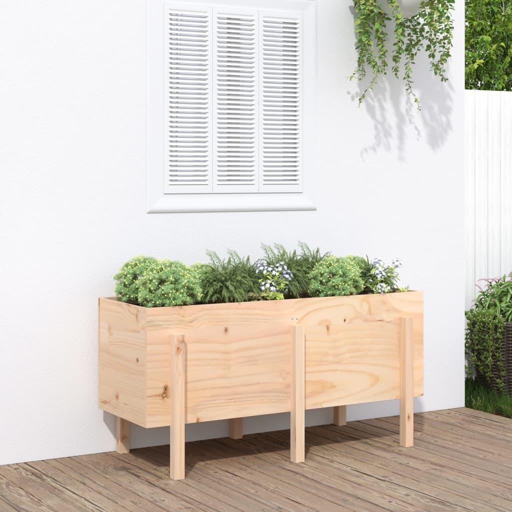 Højbed 121x50x57 cm massivt fyrretræ