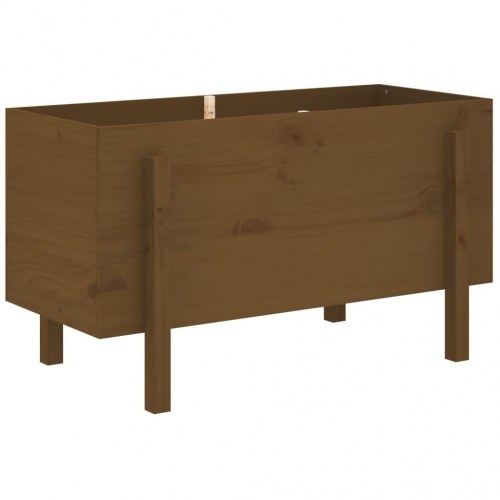Højbed 101x50x57 cm massivt fyrretræ gyldenbrun