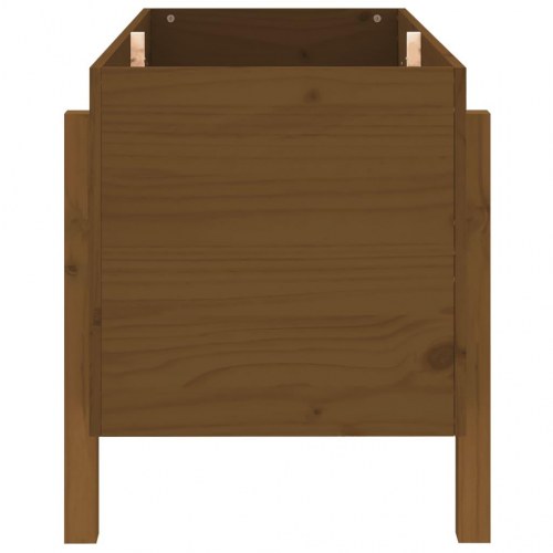 Højbed 101x50x57 cm massivt fyrretræ gyldenbrun