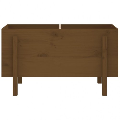 Højbed 101x50x57 cm massivt fyrretræ gyldenbrun