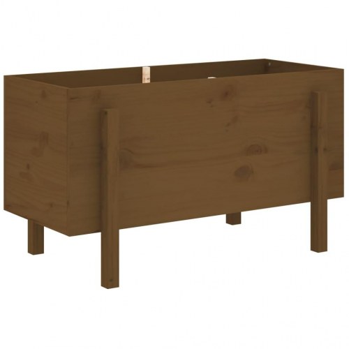 Højbed 101x50x57 cm massivt fyrretræ gyldenbrun