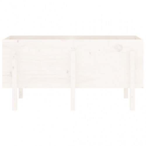 Højbed i massivt fyrretræ 121 x 50 x 57 cm - hvid