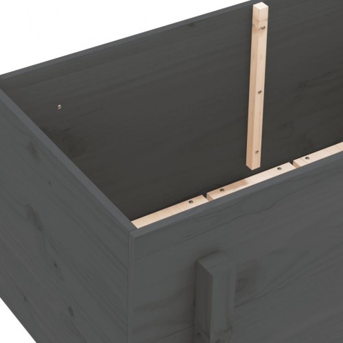 Højbed 101x50x57 cm massivt fyrretræ grå
