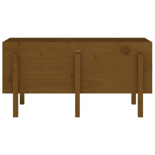 Højbed 121x50x57 cm massivt fyrretræ gyldenbrun