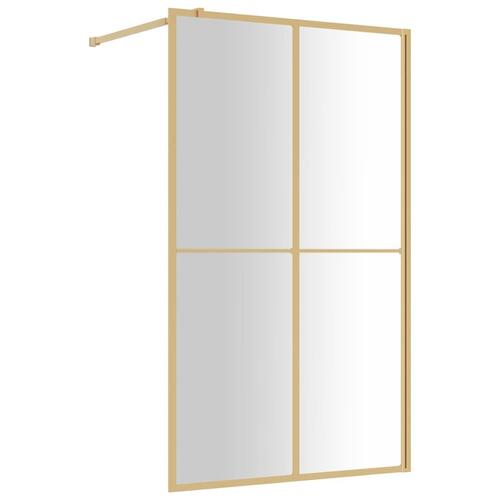 Brusevæg 118x195 cm klart sikkerhedsglas guldfarvet
