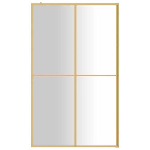 Brusevæg 118x195 cm klart sikkerhedsglas guldfarvet