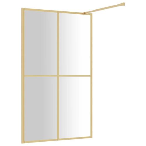 Brusevæg 118x195 cm klart sikkerhedsglas guldfarvet