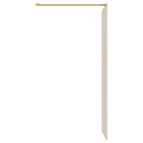 Brusevæg 80x195 cm klart sikkerhedsglas guldfarvet