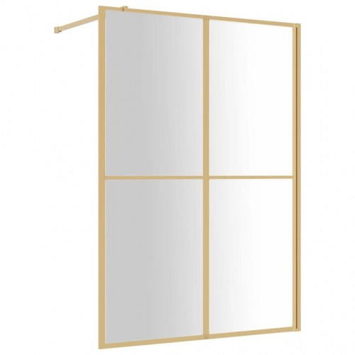 Brusevæg 140 × 195 cm i klart sikkerhedsglas - guldfarvet ramme