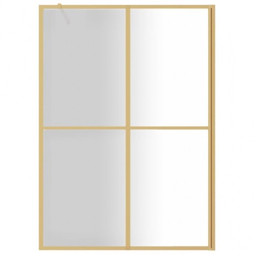Brusevæg 140 × 195 cm i klart sikkerhedsglas - guldfarvet ramme