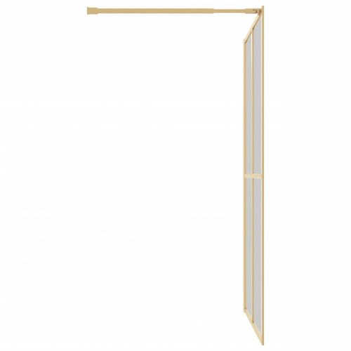 Brusevæg 140 × 195 cm i klart sikkerhedsglas - guldfarvet ramme