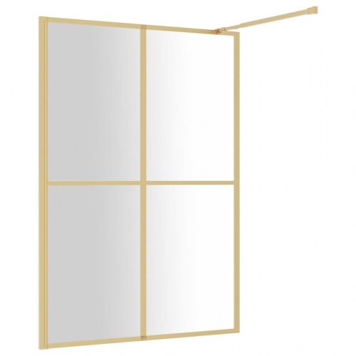 Brusevæg 140 × 195 cm i klart sikkerhedsglas - guldfarvet ramme