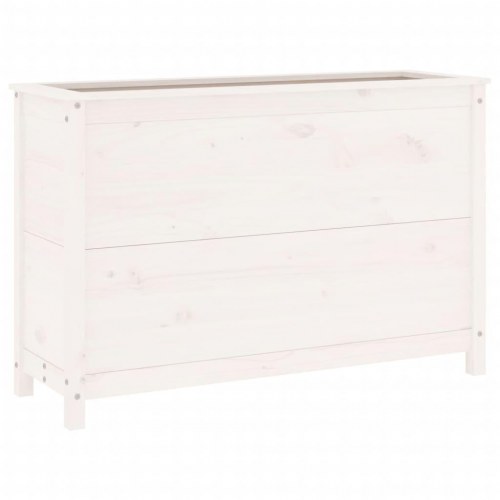 Højbed 119,5x40x78 cm massivt fyrretræ hvid
