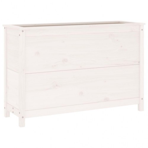 Højbed 119,5x40x78 cm massivt fyrretræ hvid