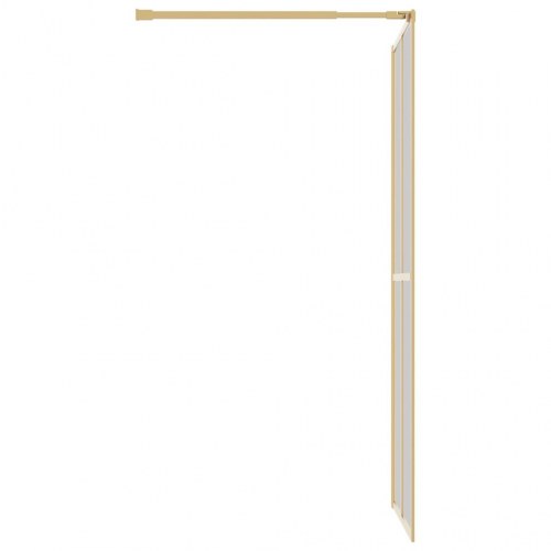 Brusevæg 80×195 cm i klart sikkerhedsglas - guldfarvet stel