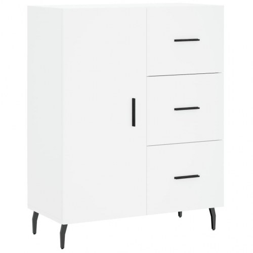Højskab i hvidt konstrueret træ 69,5 × 34 × 180 cm