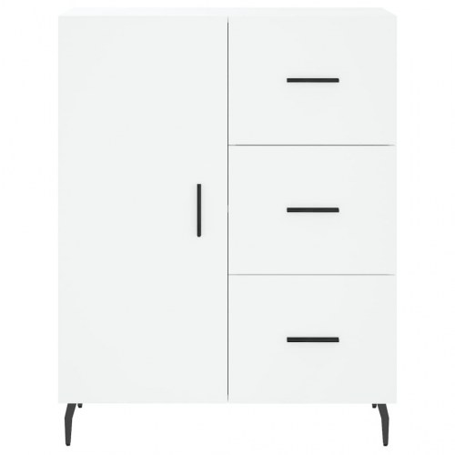 Højskab i hvidt konstrueret træ 69,5 × 34 × 180 cm