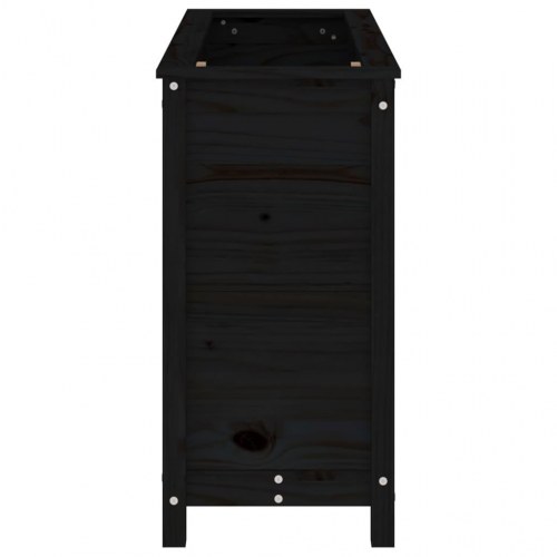 Højbed 119,5x40x78 cm massivt fyrretræ sort