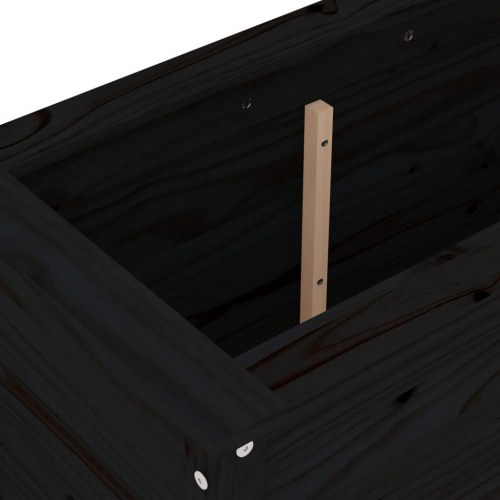 Højbed 119,5x40x78 cm massivt fyrretræ sort