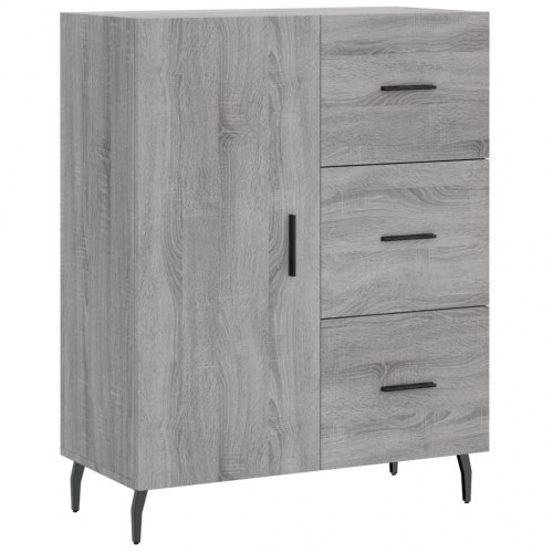 Højskab/skænk 69,5×34×180 cm i konstrueret træ - grå sonoma-eg