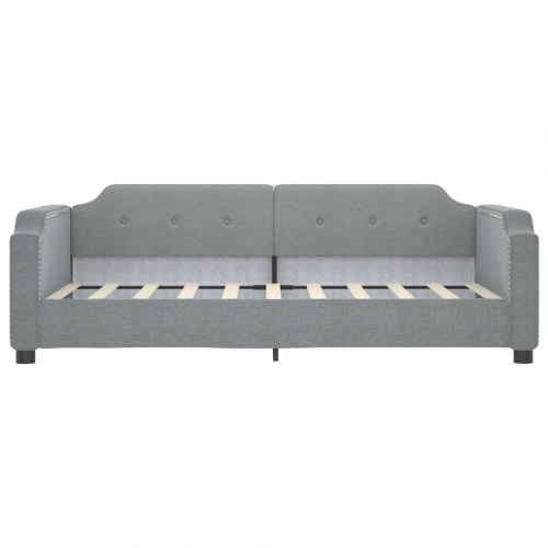 Daybed 90×190 cm i stof - lysegrå sovesofa til gæsteværelse og stue