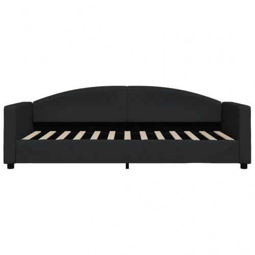 Daybed 90x200 cm i stof - sort sovesofa/sengeramme