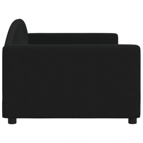 Daybed 90x200 cm i stof - sort sovesofa/sengeramme