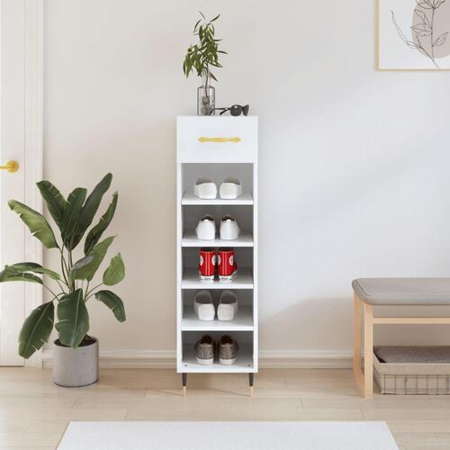 Skoreol 30x35x105 cm konstrueret træ hvid