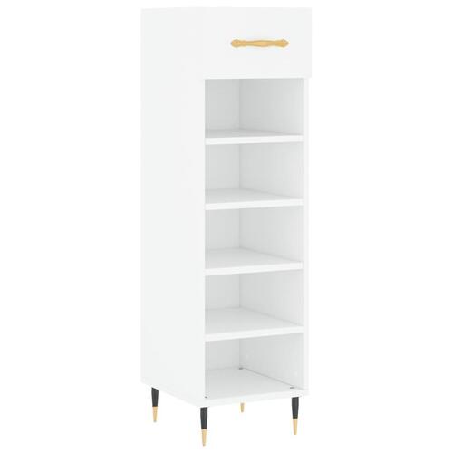 Skoreol 30x35x105 cm konstrueret træ hvid